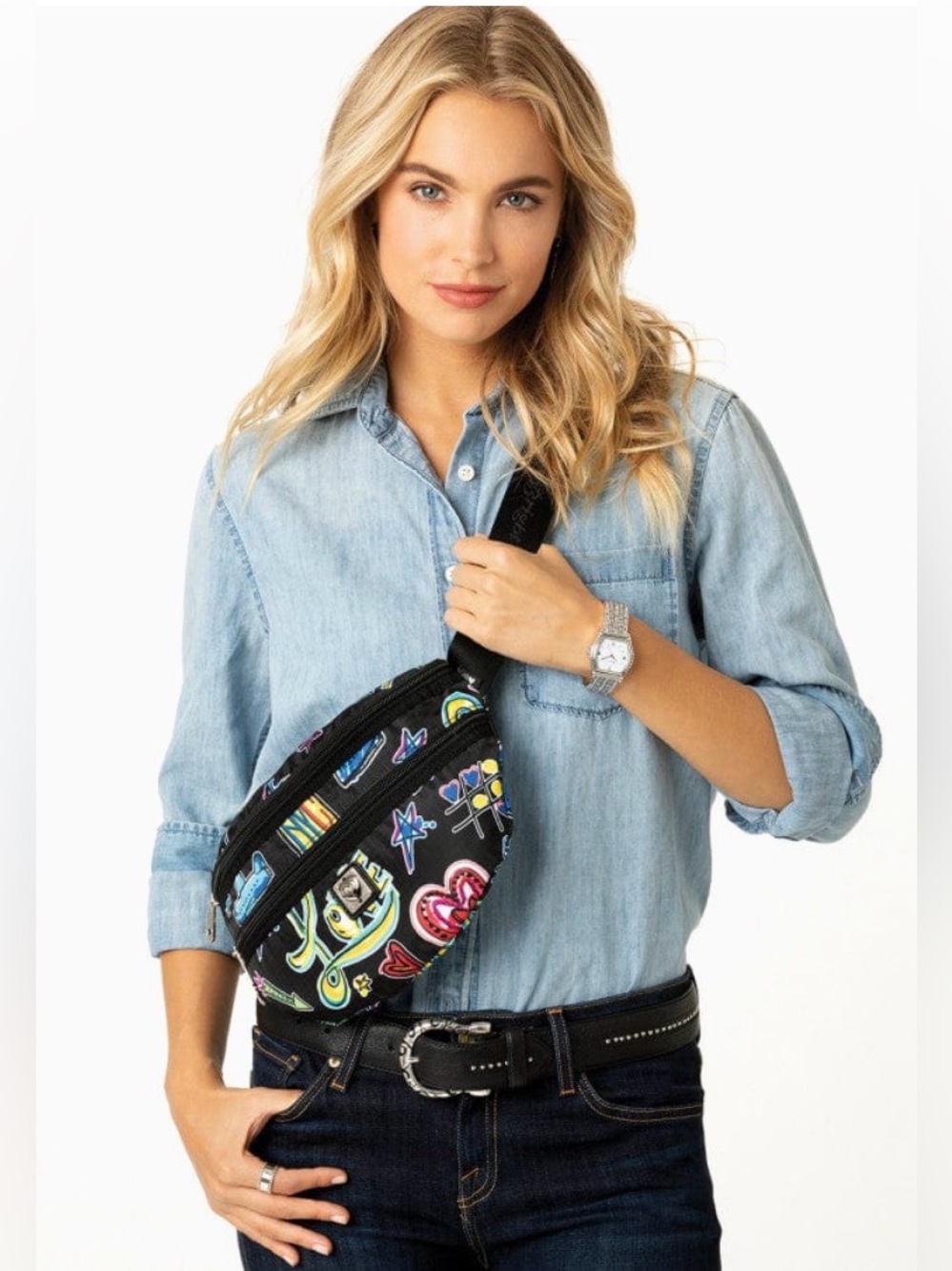 Brighton Sightseer Belt Bag Love Scribble Print